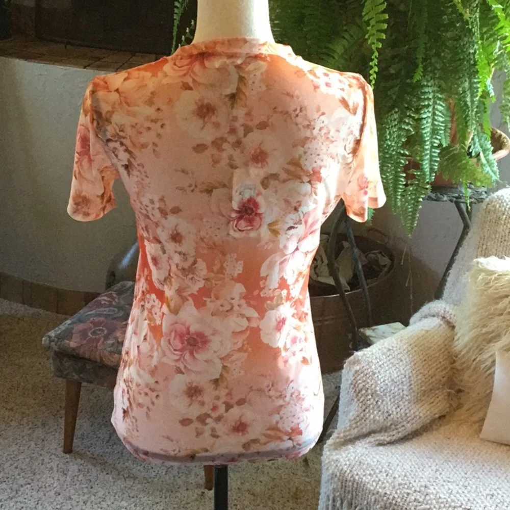 NWT Johnny Was Mesh Short Sleeve T Shirt - Picture 5 of 7